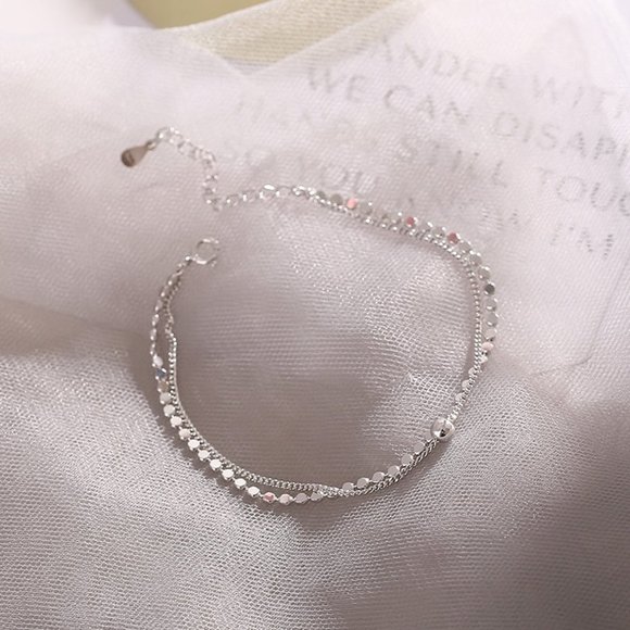 NEW Rose Gold/Sterling Silver Coin Bead Bracelet - Picture 5 of 11